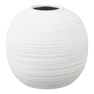 Wazon ceramiczny ze strukturą Glob biały 30x28,5cm House Nordic
