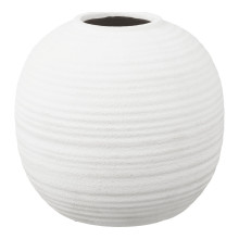 Wazon ceramiczny ze strukturą Glob biały 30x28,5cm House Nordic