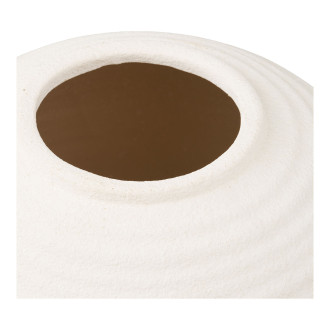 Wazon ceramiczny ze strukturą Glob biały 30x28,5cm House Nordic