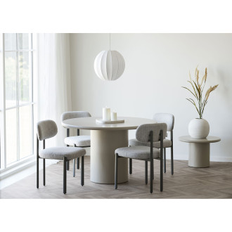 Wazon ceramiczny ze strukturą Glob biały 30x28,5cm House Nordic