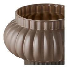 Wazon z dmuchanego szkła - ryflowany Musch 27cm brązowy House Nordic
