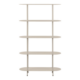 Regał metalowy stojący Rieti 5 półek 150x90x31cm piaskowy House Nordic 2