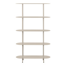 Regał metalowy stojący Rieti 5 półek 150x90x31cm piaskowy House Nordic