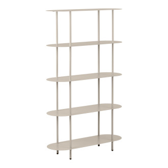 Regał metalowy stojący Rieti 5 półek 150x90x31cm piaskowy House Nordic
