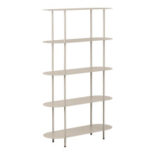Regał metalowy stojący Rieti 5 półek 150x90x31cm piaskowy House Nordic