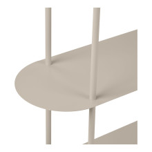 Regał metalowy asymetryczny Rieti 5 półek 139x118x31cm piaskowy House Nordic
