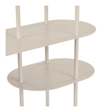 Regał metalowy asymetryczny Rieti 5 półek 139x118x31cm piaskowy House Nordic