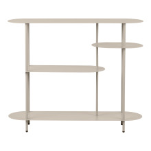 Regał metalowy asymetryczny Rieti 4 półki 97x118x31cm piaskowy House Nordic
