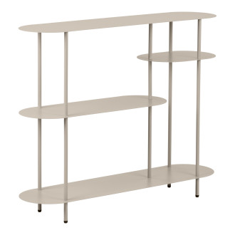 Regał metalowy asymetryczny Rieti 4 półki 97x118x31cm piaskowy House Nordic