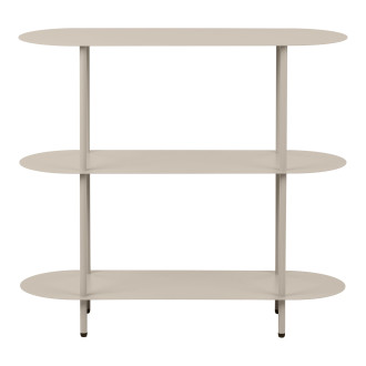 Regał metalowy stojący Rieti 2 półki 81x90x31cm piaskowy House Nordic
