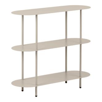 Regał metalowy stojący Rieti 2 półki 81x90x31cm piaskowy House Nordic