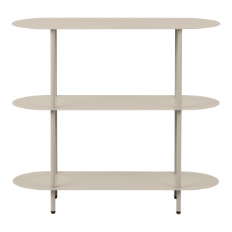 Regał metalowy stojący Rieti 2 półki 81x90x31cm piaskowy House Nordic