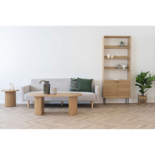 Regał na książki fornirowany na nóżkach Kyoto 200x80cm dąb naturalny House Nordic