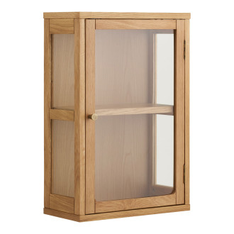 Szafka wisząca zamykana Zamora 60x40x20cm fornir dębowy / szkło hartowane House Nordic