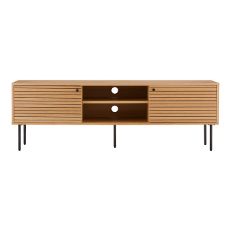 Szafka RTV fornirowana na nóżkach Kyoto 150x40cm dąb naturalny House Nordic