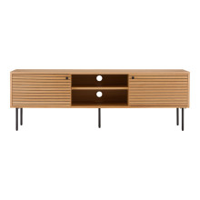 Szafka RTV fornirowana na nóżkach Kyoto 150x40cm dąb naturalny House Nordic