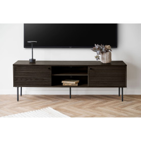 Szafka RTV fornirowana na nóżkach Kyoto 150x40cm dąb dymiony House Nordic 2