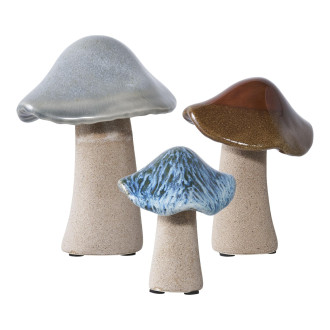 Zestaw 3 dekoracyjnych figurek Muchrooms House Nordic