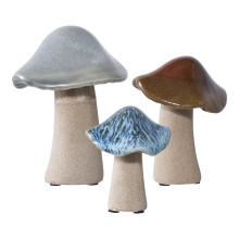 Zestaw 3 dekoracyjnych figurek Muchrooms House Nordic