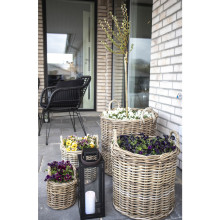 Zestaw 4 okrągłych  koszy rattanowych Caor House Nordic
