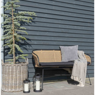 Zestaw 4 okrągłych  koszy rattanowych Caor House Nordic