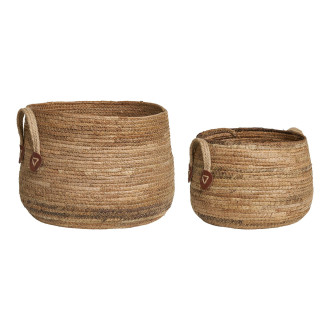 Zestaw 2 koszy boho z uchwytami Aosta House Nordic