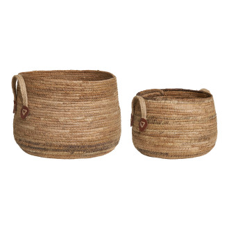 Zestaw 2 koszy boho z uchwytami Aosta House Nordic