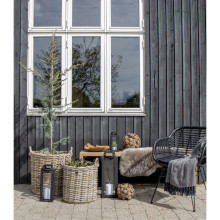 Zestaw 2 koszy okrągłych z uchwytami z rattanu naturalnego Indo House Nordic
