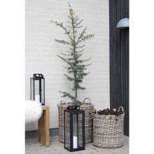 Zestaw 2 koszy okrągłych z uchwytami z rattanu naturalnego Indo House Nordic