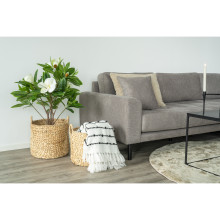 Zestaw 2 koszy okrągłych boho plecione z hiacyntu wodnego Passo House Nordic