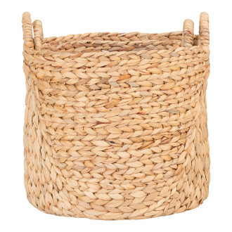 Zestaw 2 koszy okrągłych boho plecione z hiacyntu wodnego Passo House Nordic