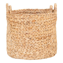 Zestaw 2 koszy okrągłych boho plecione z hiacyntu wodnego Passo House Nordic