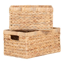 Zestaw 2 koszy boho plecione z hiacyntu wodnego Passo House Nordic
