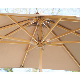 Duży parasol ogrodowy Orlando 300x300cm piaskowy House Nordic