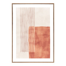 Obraz na płótnie Mina - grafika na płótnie beżowo-brązowy nr 1 50x70 cm House Nordic