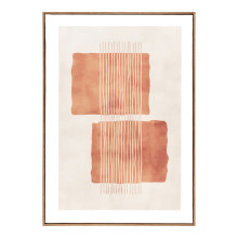 Obraz na płótnie Mina - grafika na płótnie beżowo-brązowy nr 2 50x70 cm House Nordic