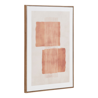 Obraz na płótnie Mina - grafika na płótnie beżowo-brązowy nr 2 50x70 cm House Nordic
