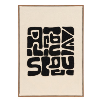 Pikowana dekoracja ścienna Tine 50x70cm czarno-brązowa House Nordic