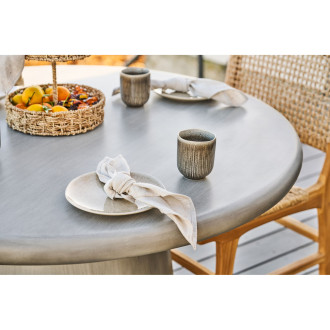 Zestaw 4 talerzy ceramicznych - obiadowych Viola 21cm beżowy House Nordic