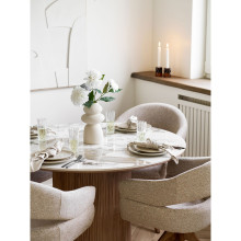 Zestaw 4 talerzy ceramicznych - obiadowych Viola 21cm beżowy House Nordic