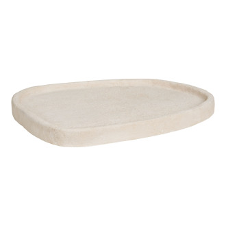 Taca dekoracyjna cementowa - japadni 35x30x2,5 cm beżowa House Nordic