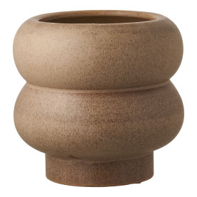 Doniczka / osłonka ceramiczna wabi-sabi brązowa 19x17,5cm House Nordic 2