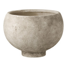 Doniczka / osłonka ceramiczna wabi-sabi szara 26x19,5cm House Nordic