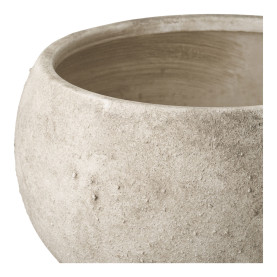 Doniczka / osłonka ceramiczna wabi-sabi szara 26x19,5cm House Nordic 2