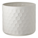 Doniczka / osłonka stalowa biała ze wzorem 24,5x21cm House Nordic