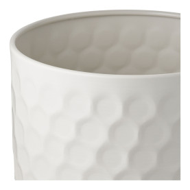 Doniczka / osłonka stalowa biała ze wzorem 24,5x21cm House Nordic 2