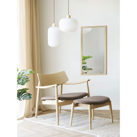Podnóżek do fotela Olvera dąb naturalny / brązowy House Nordic 2