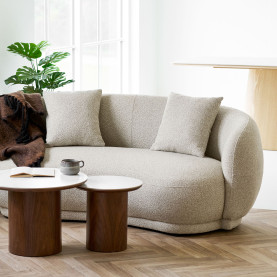 Sofa tapicerowana 2,5-osobowa z poduszkami Hawkes 190cm piaskowa House Nordic 2
