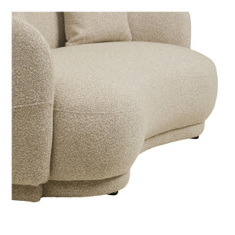 Sofa tapicerowana 2,5-osobowa z poduszkami Hawkes 190cm piaskowa House Nordic