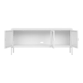 Szafka rtv metalowa ze szklanymi drzwiami Brisbane 55x130x40cm biała House Nordic 2